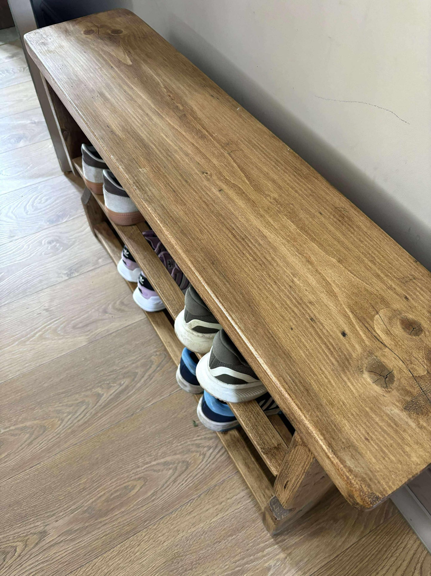 Shoe Rack Bench without Heart Carving